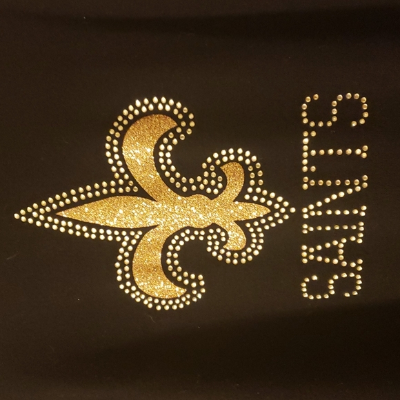 Saints ⚜🖤⚜ ladies XL tee /pullover - Picture 3 of 5